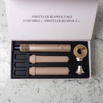 Brushed Gold Airstyler Blowout Set – Professional All-in-One Blowout System